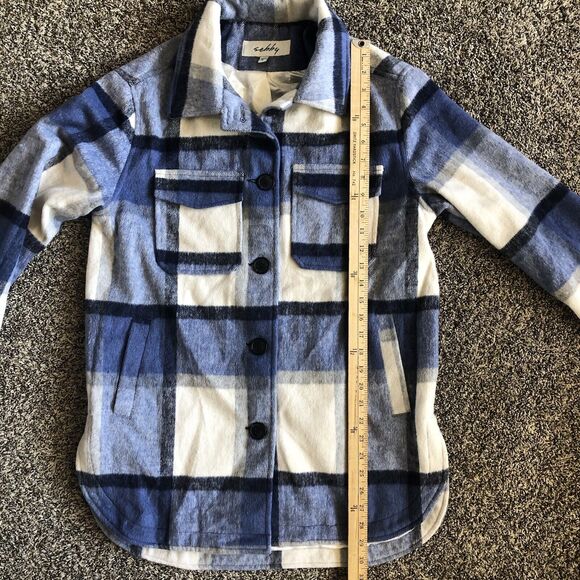 Sebby Women's Plaid Lined Oversized Jacket Size S - Picture 3 of 10